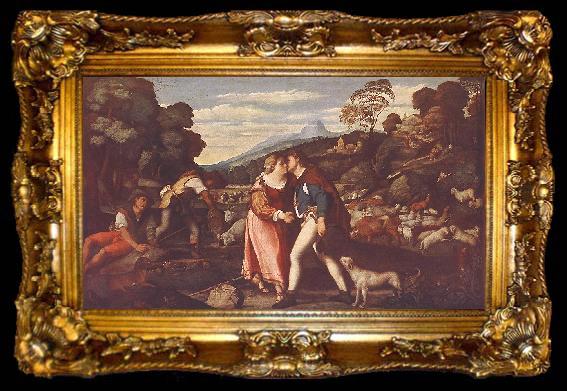 framed  Palma Vecchio Jacob and Rachel ag, ta009-2